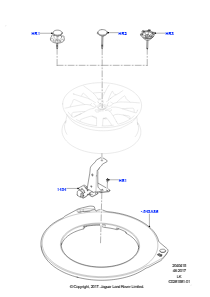 15B Reserverad-Halterung L405 RANGE ROVER 2013 - 2022
