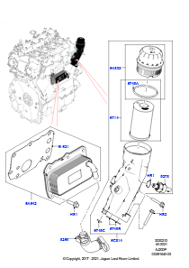 10AC Ölkühler/Ölfilter L538 RANGE ROVER EVOQUE 2012 - 2018 (L538),Hergestellt in Werk Changsu (China)