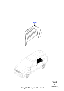 15B Scheiben/Fensterbet. - Tür hinten L462 DISCOVERY 5 2017 > (L462),Version - Commercial