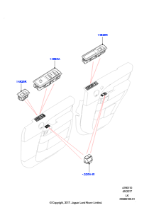 10H Schalter L405 RANGE ROVER 2013 - 2022