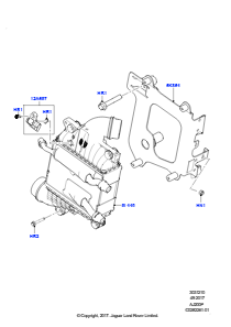 10AE Zw.kühler/Luftführung/Schläuche L494 RANGE ROVER SPORT 2014 - 2022 (L494),2.0L I4 DOHC AJ200 Benz., hohe L.