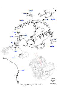 10AM Kabelstrang - Motor u. Spritzwand L405 RANGE ROVER 2013 - 2022,5.0LP Aj133 Dohc Cda S/C Enhanced