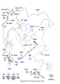 15J Bremsleitungen vorn L405 RANGE ROVER 2013 - 2022,Rechtslenker