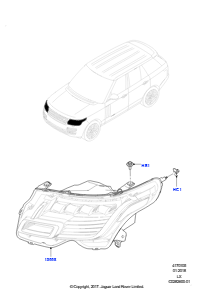 05C Scheinwerfer/Blinkleuchten vorn L494 RANGE ROVER SPORT 2014 - 2022 (L494),Version - Core