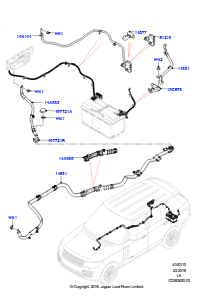 10C Batteriekabel u. Horn L405 RANGE ROVER 2013 - 2022