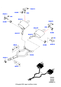 07B Auspuffanlage hinten L405 RANGE ROVER 2013 - 2022,4,4-Liter-DOHC-DITC-V8-Diesel