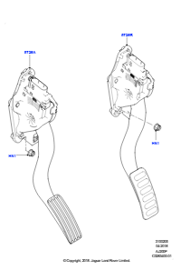 05AC Betätigung Vergaser/Einspritzpumpe L494 RANGE ROVER SPORT 2014 - 2022 (L494),2.0L I4 DOHC AJ200 Benz., hohe L.