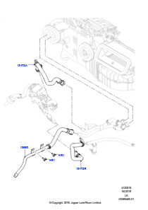 15AC Heizungsschläuche L405 RANGE ROVER 2013 - 2022,3.0L V6 Dieselmotor