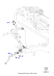 15AF Heizungsschläuche L405 RANGE ROVER 2013 - 2022,3.0L V6 Dieselmotor