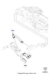 15AK Heizungsschläuche L405 RANGE ROVER 2013 - 2022,4,4-Liter-DOHC-DITC-V8-Diesel