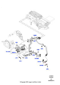 15BG Heizungsschläuche L405 RANGE ROVER 2013 - 2022,2.0L Aj200P Hallo Phev