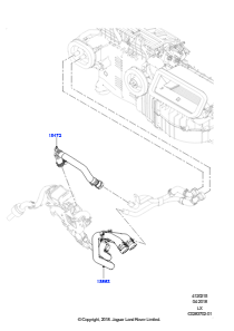 15AN Heizungsschläuche L494 RANGE ROVER SPORT 2014 - 2022 (L494),4,4-Liter-DOHC-DITC-V8-Diesel