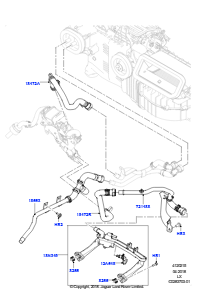 15AT Heizungsschläuche L494 RANGE ROVER SPORT 2014 - 2022 (L494),3,0 l DOHC GDI SC V6 BENZIN