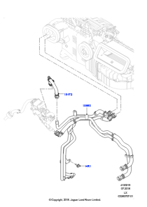 15BG Heizungsschläuche L494 RANGE ROVER SPORT 2014 - 2022 (L494),2.0L I4 DSL HIGH DOHC AJ200