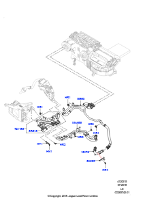 15CA Heizungsschläuche L494 RANGE ROVER SPORT 2014 - 2022 (L494),2.0L Aj200P Hallo Phev