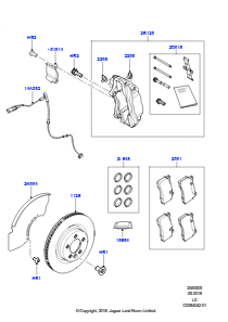 05F Bremsscheiben/Bremssättel vorn L494 RANGE ROVER SPORT 2014 - 2022 (L494),Motorleistung - 380 PS/450 Nm