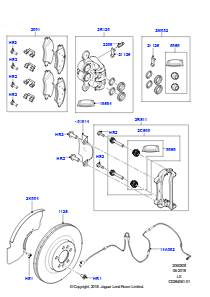 05H Bremsscheiben/Bremssättel vorn L494 RANGE ROVER SPORT 2014 - 2022 (L494),Motor Spannungsquelle - 183/600