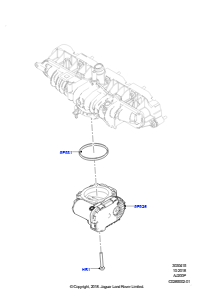 15AD Drosselklappengehäuse L538 RANGE ROVER EVOQUE 2012 - 2018 (L538),Gebaut in Brasilien