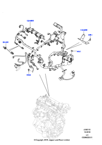 10AE Kabelstrang - Motor u. Spritzwand L538 RANGE ROVER EVOQUE 2012 - 2018 (L538),Gebaut in Brasilien