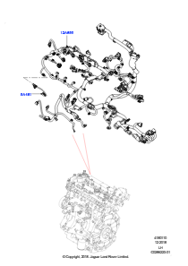 10AF Kabelstrang - Motor u. Spritzwand L538 RANGE ROVER EVOQUE 2012 - 2018 (L538),Gebaut in Brasilien