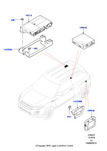 10C Telematik L538 RANGE ROVER EVOQUE 2012 - 2018 (L538),Hergestellt in Werk Changsu (China)