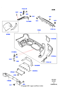 10D Stoßfänger hinten L494 RANGE ROVER SPORT 2014 - 2022 (L494),SVR-Version