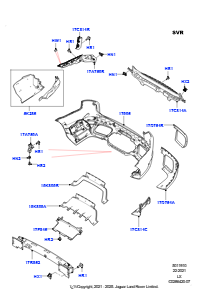 10D Stoßfänger hinten L494 RANGE ROVER SPORT 2014 - 2022 (L494),SVR-Version