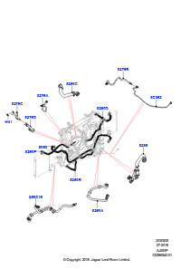 05AP Leitungen u. Schläuche - Kühlsystem L462 DISCOVERY 5 2017 > (L462),2.0L I4 DOHC AJ200 Benz., hohe L.