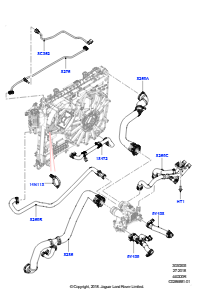 05D Leitungen u. Schläuche - Kühlsystem L494 RANGE ROVER SPORT 2014 - 2022 (L494),4,4-Liter-DOHC-DITC-V8-Diesel