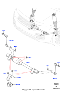 05AB Aktives Stabilisatorsystem L405 RANGE ROVER 2013 - 2022,Elektronische Luftfederung mit ACE