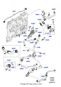 05R Leitungen u. Schläuche - Kühlsystem L462 DISCOVERY 5 2017 > (L462),Mit Standard-Motorkühlsystem