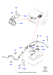 10C Batteriekabel u. Horn L550 DISCOVERY SPORT 2015 > (L550),Gebaut in Brasilien