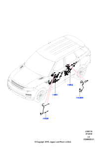 15BD Kabelstrang - Karosserie u. Heck L494 RANGE ROVER SPORT 2014 - 2022 (L494)