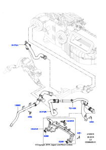 15AZ Heizungsschläuche L494 RANGE ROVER SPORT 2014 - 2022 (L494),Elektrische Zusatzkühlmittelpumpe