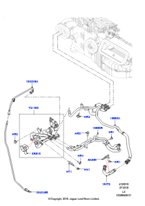 15BT Heizungsschläuche L494 RANGE ROVER SPORT 2014 - 2022 (L494),2.0L I4 DOHC AJ200 Benz., hohe L.