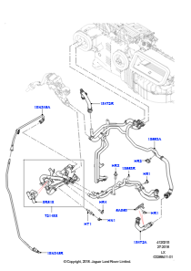 15BZ Heizungsschläuche L494 RANGE ROVER SPORT 2014 - 2022 (L494),2.0L I4 DOHC AJ200 Benz., hohe L.