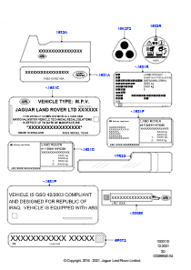 10J Etiketten L462 DISCOVERY 5 2017 > (L462)