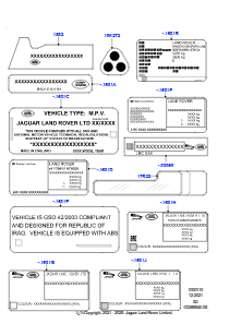 10J Etiketten L462 DISCOVERY 5 2017 > (L462)