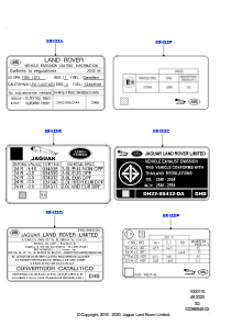 10P Etiketten L462 DISCOVERY 5 2017 > (L462)