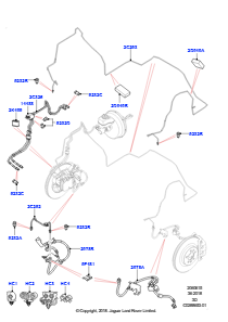 15C Bremsleitungen vorn L462 DISCOVERY 5 2017 > (L462),Rechtslenker