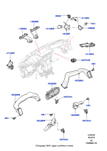 05K Belüft.-/Frischluftdüsen u. -führ. L462 DISCOVERY 5 2017 > (L462),Display - Dachhimmel