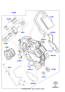 10E Heiz./Klimaanlage, interne Bauteile L462 DISCOVERY 5 2017 > (L462),Mit Klimaanlage - vorn/hinten