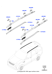 05B Dachgepäckträger-Systeme L462 DISCOVERY 5 2017 > (L462),Dachgep. - silber lack. Schienen