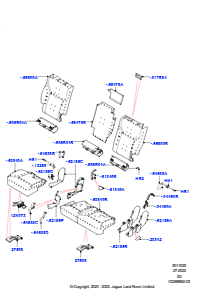 35D Rücksitzpolst./Verkleidungen&Heiz. L462 DISCOVERY 5 2017 > (L462),Version - Core