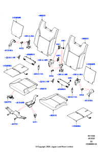 35F Rücksitzpolst./Verkleidungen&Heiz. L462 DISCOVERY 5 2017 > (L462),Version - Core