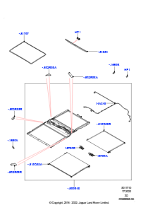10C Schiebedachmech. u. -betätigung L462 DISCOVERY 5 2017 > (L462),Cabrio-vorn und hinten Panoramadach