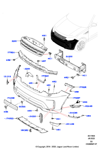05C Kühlergrill/Stoßfänger vorn L462 DISCOVERY 5 2017 > (L462),Mit Kunstst.-Stoßf., vorne