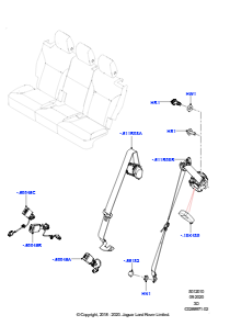10C Sicherheitsgurte hinten L462 DISCOVERY 5 2017 > (L462)