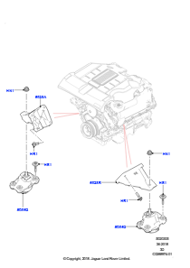 05E Motoraufhängung L462 DISCOVERY 5 2017 > (L462),3,0 l DOHC GDI SC V6 BENZIN