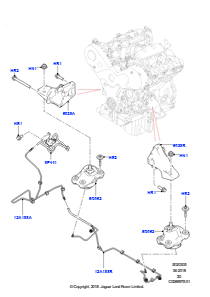 05F Motoraufhängung L462 DISCOVERY 5 2017 > (L462),3.0L V6 Dieselmotor